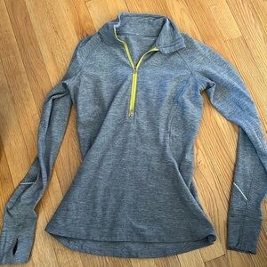 Lululemon‎ grey quatre zip long sleeve top
